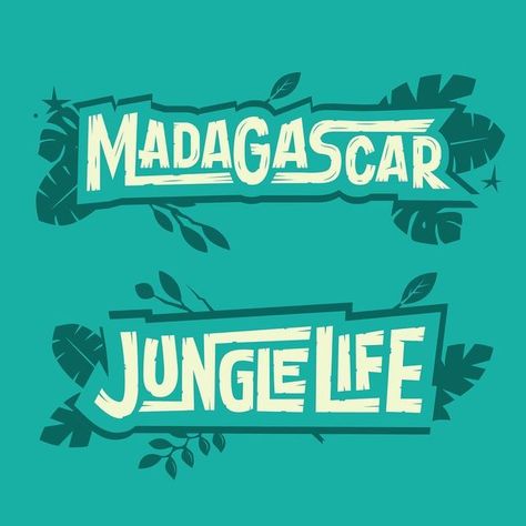 Lincoln Design Co on Instagram: "Type work for @dreamworks Madagascar guide. #typography #lincolndesignco #dreamworksanimation" Travel Typography Design, Lincoln Design Co, Jungle Logo Design, Jungle Branding, Jungle Typography, Jungle Logo, Dreamworks Madagascar, Zoo Logo, Jungle Design