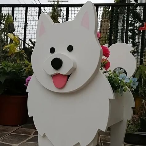 Hot Selling Cute Animal Shaped Dog Seed Pot Perfect Indoor - Temu Canada Dog Storage, Dog Planter, Söt Katt, Animal Planters, Flower Pot Garden, Unique Planter, Cat Flowers, Dog Flower, Plant Roots