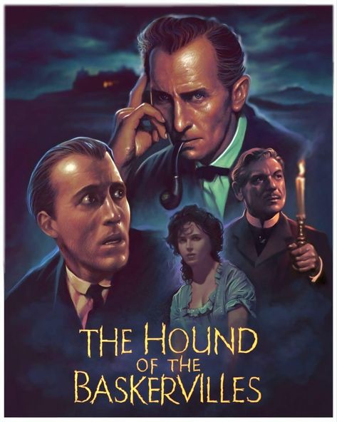 The Hound Of The Baskervilles, Hound Of The Baskervilles, Hammer Horror Films, Poster Edit, Old Libraries, Hammer Films, The Hound, Horror Monsters, Classic Movie Posters