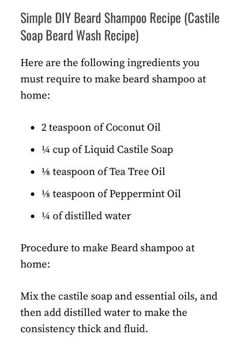 Beard Soap Recipe, Diy Beard Wash, Diy Beard Wash Recipe For Men, Beard Conditioner Diy, Beard Shampoo Recipe Diy, Beard Wash Recipe Diy, Beard Balm Diy Recipes, Beard Wash Recipe, Esthetic Business