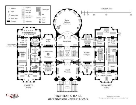 floor plan mansions and hotels with secret passages and rooms | Highdark Hall: A Setting for Gothic Roleplaying | The ... Gothic Mansion Floor Plan, Victorian House Floor Plans, Manor Floor Plan, Castle Floor Plan, Simple Floor Plans, Victorian House Plans, Minecraft Houses Blueprints, Unique House Plans, Minecraft House Plans