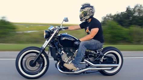 Honda magma bobber - Owner Do It With Dan (YouTube) Honda Magna Bobber, Honda Shadow Bobber, Honda Magna, Shadow Bobber, Honda Bobber, Honda 750, Honda Cx500, Stunt Bike, Bobber Bikes