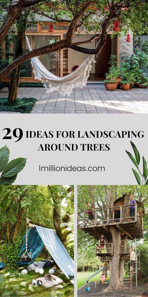 Many people often neglect the ground underneath and surrounding a tree, resulting in bare dirt, exposed tree roots, which leads to a few volunteer plants that aren’t necessarily welcome. So, these ideas not only create a beautiful and neat appearance under the shady areas of your tree but also protect your plants from the invasion of weeds. For this reason, it’s time to discover ways to landscape a forgotten area turn into a much more appealing place. Exposed Tree Roots, Deck Around Trees, Bench Around Trees, Tree Deck, Landscaping Around Trees, Tree Bench, Landscaping Trees, Small Vegetable Gardens, Countryside Style