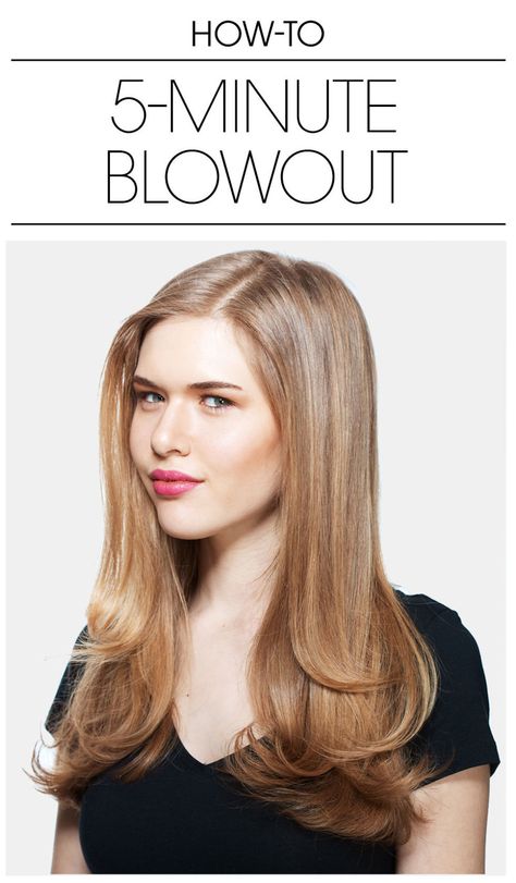 Blow out perfect hair, in just five minutes (really!) Find out how. The Perfect Blowout, 2nd Day Hair, Blowdry Styles, Perfect Blowout, Blow Dry Hair, Hair And Makeup Tips, Pin Curls, Blowout Hair, Hair Removal Permanent