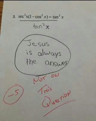 Jesus is always the answer Funny Test Answers Student, Funniest Kid Test Answers, Kids Test Answers, Funny Test Answers, Glume Harry Potter, Cleaning Quotes, Funny Test, Quote Of The Week, Clean Humor