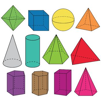 3D Shapes Clip Art 3d Shapes Art, 3d Shape Art, Shapes Art, Tpt Seller, 3d Shapes, 3d Shape, Shape Art, Math Resources, Art Google