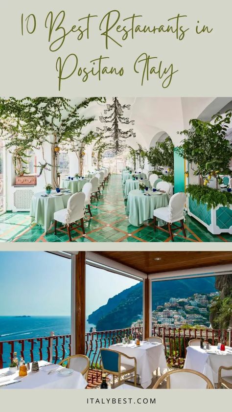 10 Best Restaurants in Positano - Positano Restaurants | Italy Best Positano Restaurants, Positano Restaurant, Virgin Cruises, Italy Restaurant, Pasta Restaurants, Italian Romance, Kid Friendly Restaurants, Brunch Restaurants, Sorrento Italy