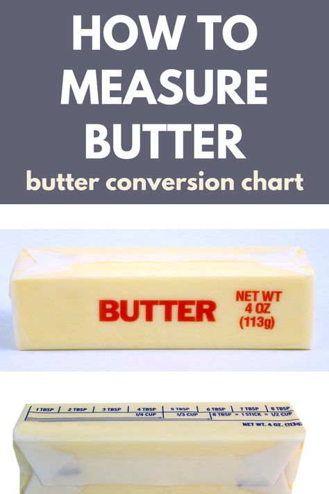 Discover the convenient kitchen measurement: how many tablespoons of butter are in a stick? Get accurate conversions for your recipes. Learn from our guide! Butter Measurements, Kitchen Hacks Cooking, Kitchen Measurement, Baking Conversion Chart, Baking Conversions, Recipes Learn, Kitchen Measurements, Baking 101, Kitchen Conversion