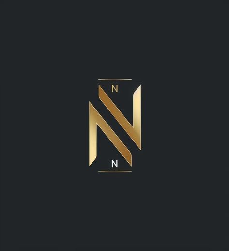 The image is a logo of the letter "N". It is a stylized letter "N" with serifs and a gold gradient ->> more details in ai-img-gen.com N Monogram Logo, N Letter Logo Design, Letter N Logo, The Letter N, N Logo, Gradient Logo, Gold Gradient, Gold N, Hotel Amenities