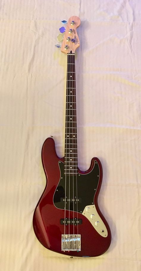 My Fender American Standard Jazz Bass (MIM) 1998, Wine Red Finish Dark Red Bass Guitar, Red Bass Aesthetic, Jazz Bass Aesthetic, Bassist Aesthetic, Red Bass Guitar, Fender Jazz Bass Guitar, Bass Guitar Red, Jazz Bass Guitar, I Love Bass