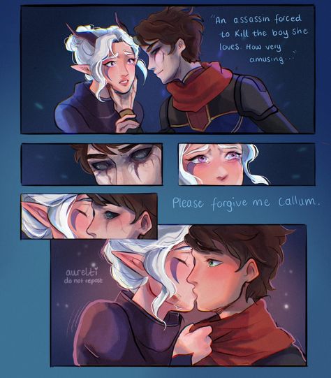 Dragon Prince Rayla X Callum, Rayllum Kiss, Raylum Fanart, Callum Dragon Prince, Dragon Prince Rayla X Callum Fanart, Tdp Fanart, Rayllum Fanart, The Dragon Prince Fanart, Rayla X Callum