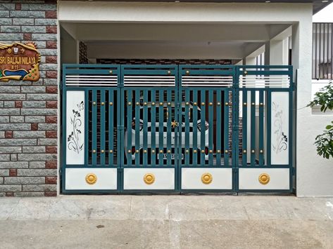 Main gate Main Grill Gate Design, Simple Main Gate Design, Simple Gate Designs, Stairs Gate, Sliding Gate Design, Latest Main Gate Designs, Latest Gate Design, Iron Main Gate Design, Gate Design Modern