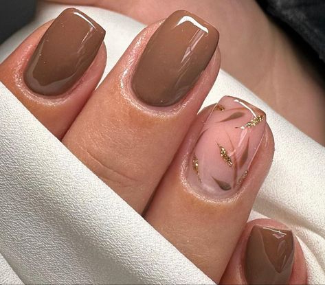 Minimalist Nail, Short Gel Nails, Fall Gel Nails, November Nails, October Nails, Cute Gel Nails, Flower Nail, Flower Nail Art, Short Acrylic Nails Designs