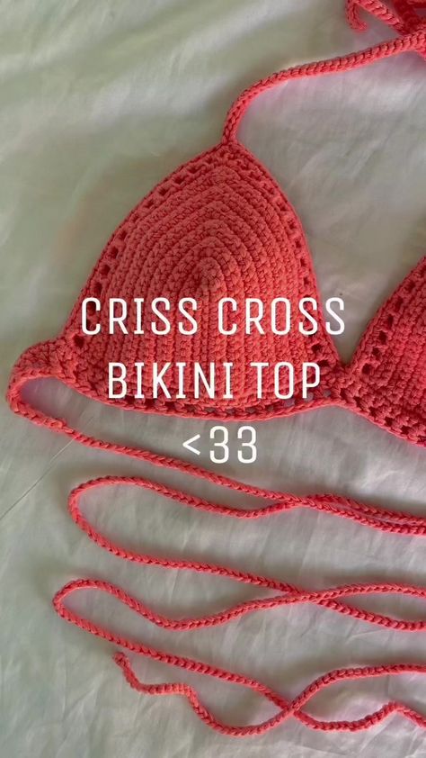 DIY Crochet Bikini Top Tutorial | For Any Size #Crochet #CrochetBikini #BikiniCrochet #CrochetTips #CrochetBikiniSets Crochet Bathing Suits, Bikinis Crochet, Crochet Tips, Fun Crochet Projects, Set Patterns, Crochet For Beginners, Diy Crochet, Crochet Designs, Crochet Tutorial