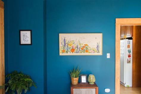 Trending: Dark & Stormy Jewel Tone Paint Colors | Apartment Therapy Bedroom Colors Behr, Bedroom Paint Colors Behr, Jewel Tone Paint Colors, Paint Colors Behr, Therapy Photo, Best Bedroom Paint Colors, Wall Paint Color, Greenish Blue Color, Colorful Eclectic