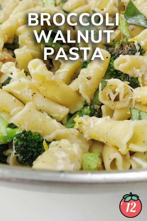 Pasta With Walnuts Recipe, Walnut Pasta Sauce, Walnut Sauce For Pasta, Walnut Recipes Dinner, Vegan Pasta Broccoli, Broccoli Walnut Pesto Pasta, New York Times Cooking, 12 Tomatoes Recipes, Heart Healthy Diet