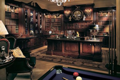 How to create the ultimate gentleman’s office | The Gentleman's Journal Gentlemans Room, Victorian Study, Gentlemans Study, Study Decor, Home Library Design, Luxury Office, Man Room, Office Room, Trendy Home