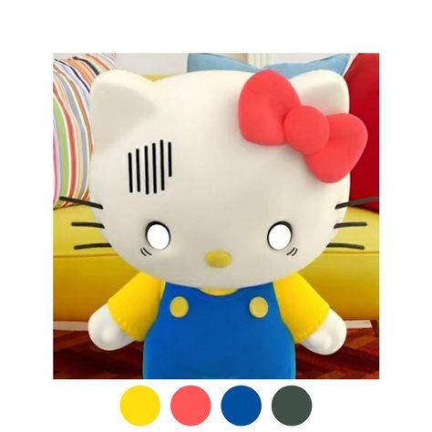 Hello Kitty Pallete, Hello Kitty Color Pallete, Sanrio Color Pallete, Hello Kitty Color Palette, Sanrio Color Palette, Carrd Resources, Kitty House, Kitty Theme, Ios Ideas