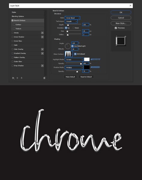 How to Make a Chrome Text Effect in Photoshop — Medialoot Logo In Photoshop, Chrome Graphic, Text Texture, Metallic Graphic Design, Chrome Effect, Text Photoshop, Typography Photoshop, Chrome Text, Chrome Text Design