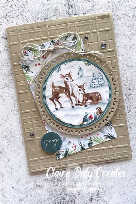 Christmas Cards With Tags On Them, Christmas Dsp Stampin Up Cards, Tags On Cards, Stampin Up Deer Cards, Stampin Up Reindeer Days Cards, Stampin Up Christmas Classics 2023, Christmas Cards Su, Stampin Up Festive Words, Su Mini Catalog 2024