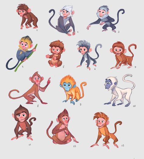 Monkey Cartoon Character Design, Monkey Illustration Character, Monkey Character Art, Monkey Character Design, Monkey Character, Monkey Drawing, Monkey Illustration, Character Design Cartoon, Character Design Challenge