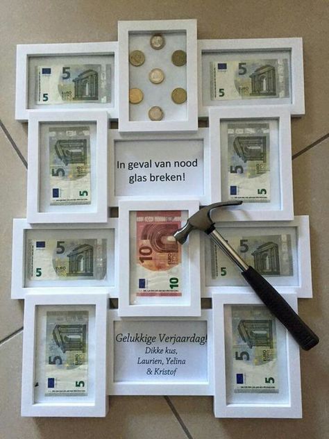 Geld cadeau geven? 16 tips om het origineel te verpakken! Wedding Gift Money, Anniversaire Diy, Creative Money Gifts, Money Origami, Diy Presents, Cadeau Diy, Cadeau Photo, Money Gift, Diy Birthday