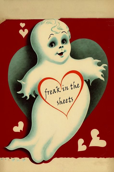 Freak In The Sheets Old Valentines Cards, Weird Valentines Cards, Creepy Valentines, Bad Valentines Cards, Weird Valentines, Anime Painting, Funny Valentines Cards, Love You To Pieces, Inappropriate Thoughts