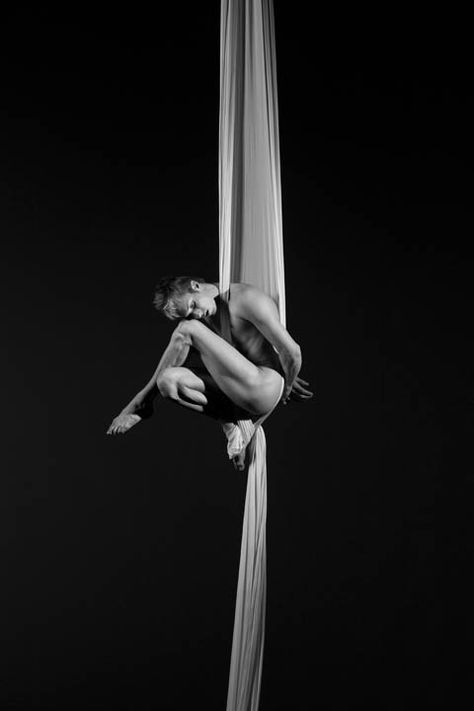 Aerial Silks ~ Arial Dance Aerial Dance Photography, Aerial Silk Pose, Aerialist Photography, Aerial Silks Photography, Aerial Silks Poses, Aerial Gymnastics, Silk Dancing, Circus Aesthetic, Aerial Silk