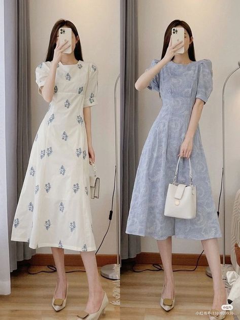 #aesthetic #bluedress #whitedress #fashion #vintagestyle Summer Outfit Concert, Outfits Black Women Spring, Spring Outfits Black Women, Spring Outfits Black, Casual Old Money, Spring Outfits Aesthetic, Chinese Fancy Dress, Outfits Black Women, Outfit Concert