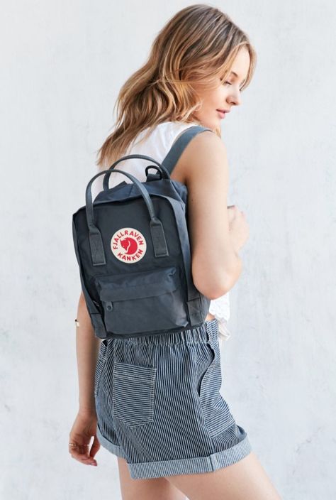 Fjallraven Kanken mini backpack in the color Graphite Fjallraven Kanken Mini, Kanken Mini, Mode Design, Kanken Backpack, Looks Style, Fjallraven Kanken, Fjallraven Kanken Backpack, Backpack Purse, Mini Backpack