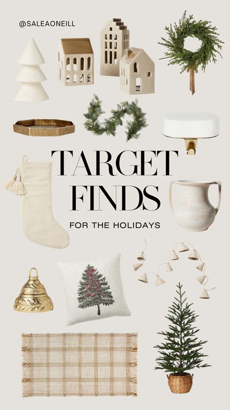 Target Christmas Decor 2024, Christmas Decor Neutral, Target Christmas Decor, Neutral Holiday Decor, Target Christmas, Brass Bell, Target Finds, Brass Bells, Neutral Decor