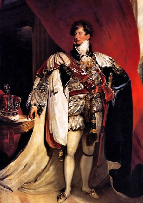 George IV 1762 - 1830, King of Great Britain 1820 - 1830. Portrait as prince Regent by Thomas Lawrence 1822 King George Iv, William Hogarth, Thomas Gainsborough, Dante Gabriel Rossetti, George Iv, John Everett Millais, King George Iii, Kingdom Of Great Britain, Queen Of England