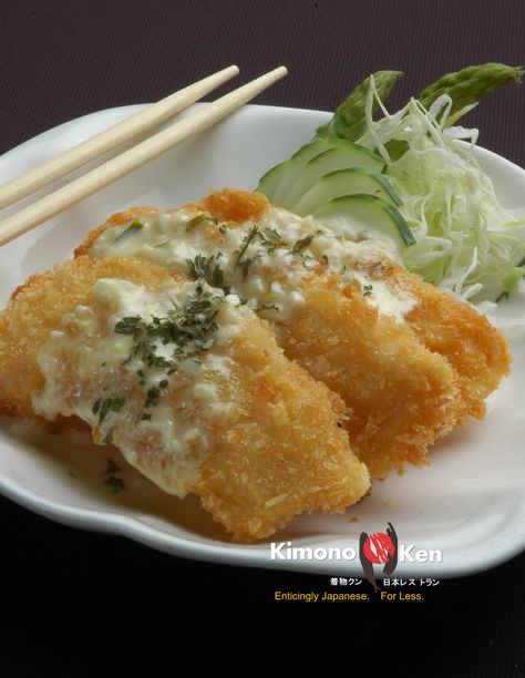 Sakana Fry Cream Dory, Tartar Sauce, Japanese Restaurant, Cornbread, Asian Recipes, Seafood, Sauce, Restaurant, Meat