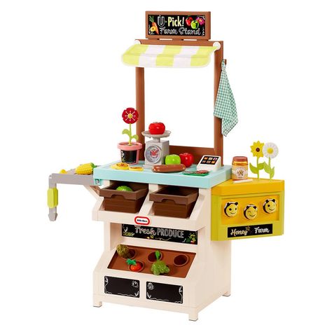 Keep your little one entertained for hours with this Little Tikes 3-in-1 Garden to Table Market Toy. Keep your little one entertained for hours with this Little Tikes 3-in-1 Garden to Table Market Toy. FEATURES 3-in-1 flower garden, market, and grill design Realistic style Fun and imaginative play Water resistant Over 30 role play accessories like fruits, veggies, bees, flowers, planter, scale, credit card reader, chalk and moreWHAT'S INCLUDED Farmer's market stand and 30 accessoriesDETAILS Age: Credit Card Reader, Farmers Market Stand, Garden To Table, Play Garden, Market Stands, Pvc Fabric, Farm Stand, Little Tikes, Grill Design