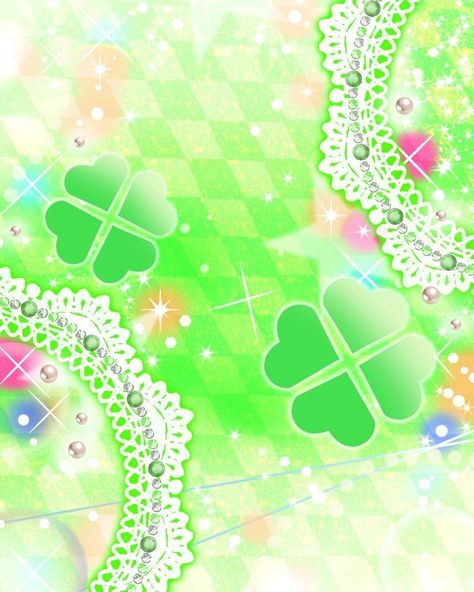 Lucky Clover, Kawaii Wallpaper, Cute Backgrounds, Phone Themes, Art Background, Pattern Wallpaper, Pretty Wallpapers, Wallpaper Backgrounds, Cute Wallpapers