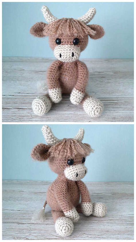 Crochet Bull Amigurumi Free Pattern, Crochet Bull Free Pattern, Free Crochet Bull Pattern, Crochet Buffalo Amigurumi, Longhorn Crochet Pattern Free, Crochet Bull Pattern, Bull Crochet Pattern Free, Buffalo Crochet Pattern Free, Free Highland Cow Crochet Pattern