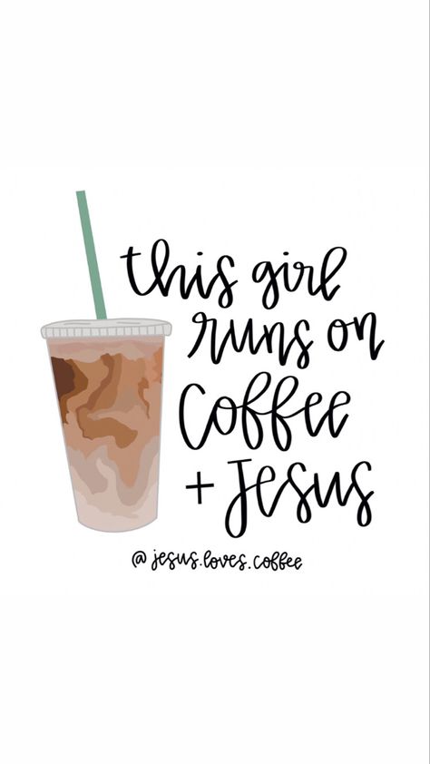 follow on instagram @jesus.loves.coffee for more :) God And Coffee Quotes, Coffee Bible Verse, Christian Coffee Quotes, Cute Coffee Wallpaper Iphone, Coffee Lockscreen Aesthetic, Coffee And Jesus Quotes, Jesus Loves Me Wallpaper, Jesus Coffee Quotes, Coffee Wallpaper Aesthetic