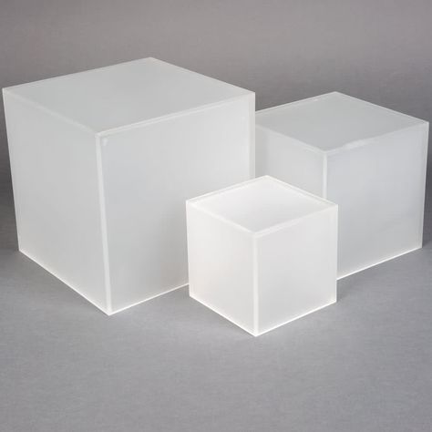 American Metalcraft AC579 Set of Three Frosted Acrylic Cube Risers Elegant Buffet, Wedding Cake Display, Altar Design, Acrylic Vase, Buffet Set, Display Risers, Acrylic Display Stands, Frosted Acrylic, Model Gallery