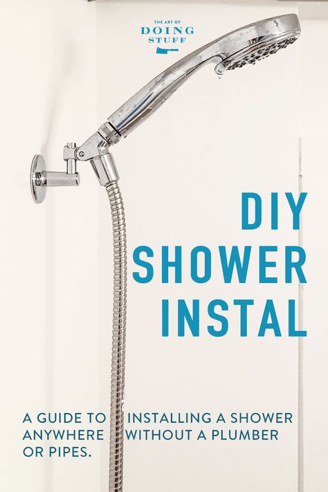 NO SHOWER? No problem. If you have a cottage, cabin, rental property or just don't want to go bashing into your bathroom walls to install a shower - you need to do this. Installing a tub diverter will give you a shower in 1-2 hours for about $70. via @artofdoingstuff Shower Attachment For Tub, Adding Shower To Existing Tub, Add Shower To Bathtub, Tub To Shower Conversion, Bathtub Spout, Shower Conversion, Cast Iron Tub, Shower Installation, Shower Diverter