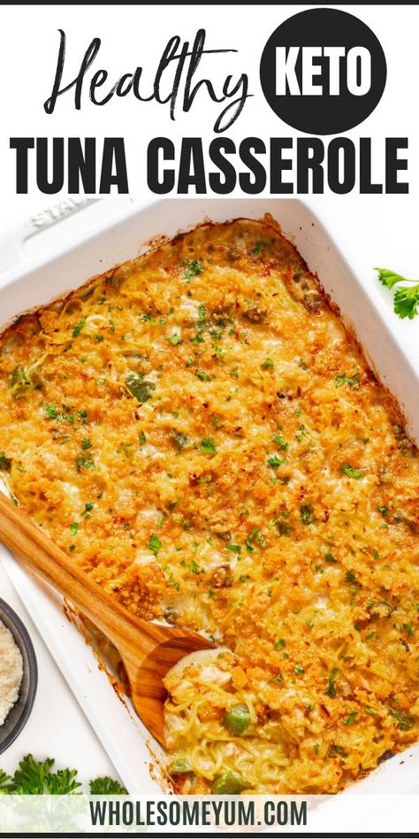 Can Tuna Recipes Healthy, Tuna Casserole Healthy, Keto Tuna Casserole, Healthy Tuna Recipes, Tuna Dinners, Tuna Fish Recipes, Keto Tuna, Tuna Casserole Easy, Canned Tuna Recipes