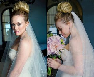 Ballerina Bun - Bridal Hairstyle Inspiration | The White Connection Hilary Duff Wedding, Hilary Duff Hair, Hollywood Glamour Wedding, Wedding Bun, Ballerina Bun, World Hair, Bridal Bun, Romantic Updo, Bridal Hair Buns