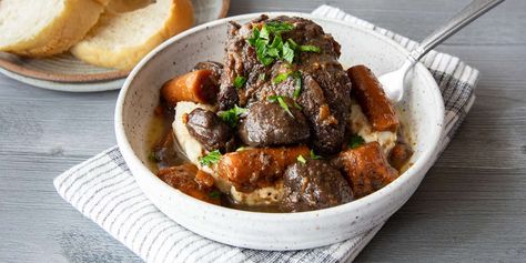 Braised Beef Braised Steak And Onions, Braised Celery, Buttery Noodles, Braised Steak, Steak And Onions, Meat And Potatoes, Slow Cooker Beef Stew, Beef Chuck Roast, Beef Tips