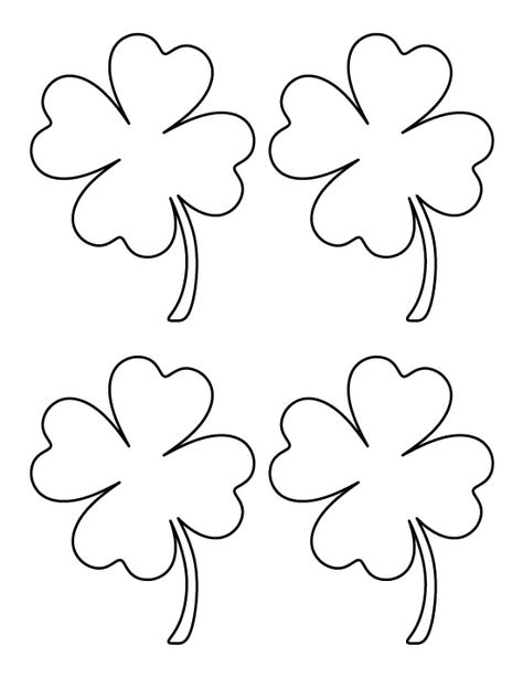 Four Leaf Clover Coloring Pages - Best Coloring Pages For Kids Doodle Template, Leaf Template Printable, Draw Zentangle, Shamrock Template, Fete Saint Patrick, Nature Patterns, Clover Pattern, Leaf Outline, Free Nature