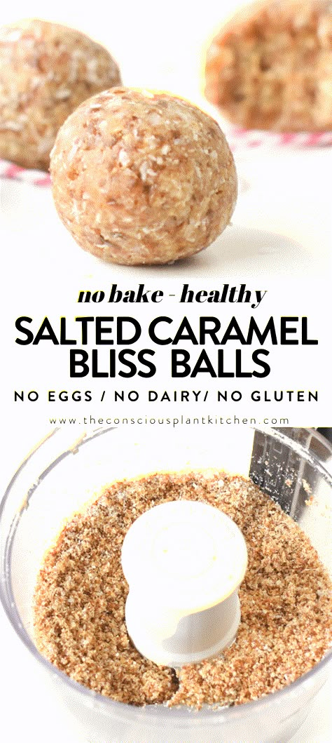 Easy Vegan Snack, Conscious Plant Kitchen, Vegan Bites, Vegan Energy Balls, Vegan Salted Caramel, Vegan Gluten Free Snacks, Healthy No Bake, Raw Snacks, Healthy Cookie Dough