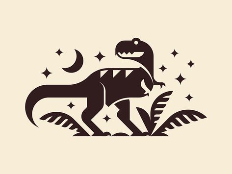 Dinosaur illustration by Alexey Boychenko on Dribbble Dino Park, Dinosaur Posters, Dinosaur Illustration, Dinosaur Pattern, Dinosaur Art, Dinosaur Design, Tyrannosaurus Rex, Graphic Elements, Stencil Art