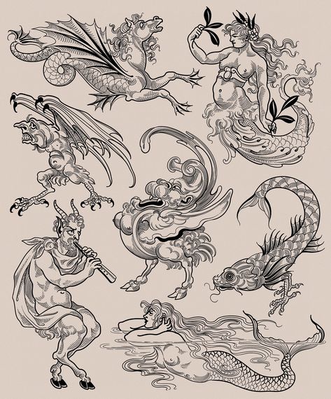 Medieval creatures and derpy weirdos also available for the Ink & Sip flash day! These will be 150-200$ 🥵 tasty prices for cool weird lil tatts!!! Come get em on October 5th, at @cafekujira in Angus!! Medieval Mythical Creatures, Centaur Art, Medieval Creatures, October 5th, Mythical Creatures, Flash, Tattoos, Quick Saves, Art