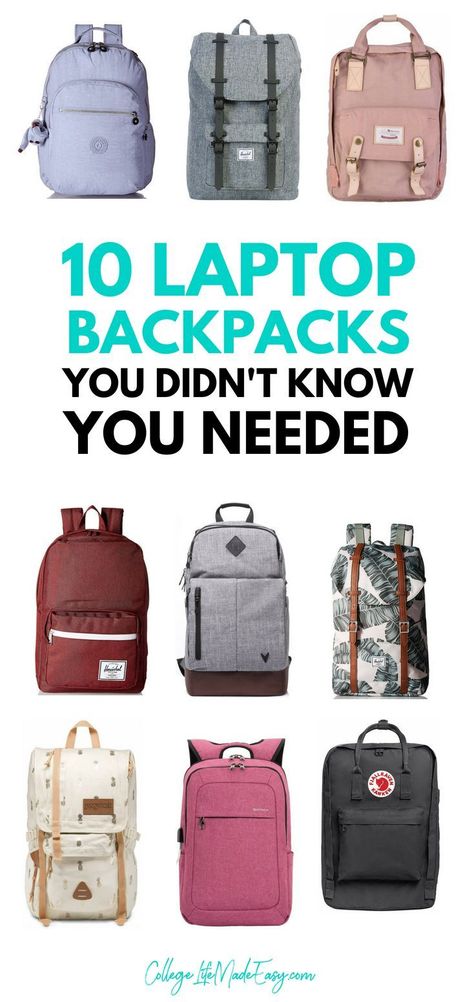 Women's laptop backpack ideas for college students. Cute and functional, coming in grey, black and more! #freshman #backtoschool #college #collegetips #collegelife #student #studentlife Backpacks For College Women, College Student Backpack, Womens Laptop Backpack, Cute Backpacks For College, University Backpack, Collage Backpack, Dorm Planning, College Backpack Essentials, Backpacks For College