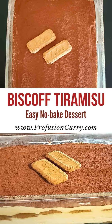 Biscoff Tiramisu is rich and indulgent no-bake , eggless dessert made with 6-ingredients. Indulge in the sublime fusion of caramelized Biscoff cookies and velvety cream cheese with our Biscoff Tiramisu. This divine twist on the classic Italian dessert promises layers of heavenly delight. #biscofftiramisu Tiramisu With Biscoff Cookies, Lotus Biscoff Dessert Recipes, Biscoff Tiramisu Recipes, Biscoff Tiramisu, Easy Tiramisu Recipe, Kid Friendly Dessert, Eggless Desserts, Biscoff Cookies, Italian Dessert