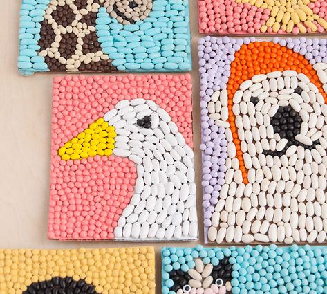 Cuadros de Animales con Semillas y Legumbres Patrones Gratis – Manualidades Bean Art, معرض فني, Seed Art, Animal Art Projects, Afrique Art, Handmade Charlotte, Art Camp, Homeschool Art, Art Activities For Kids