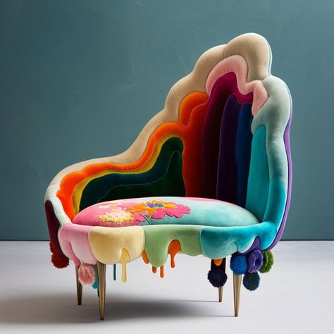 Ken Kelleher on Instagram: “Faded Rainbow Corner Seat #kenkelleher #artadvisor #livingwithart #modernartists #modernsculpture #artreview #sculpture…” Weird Furniture, Corner Seat, Maximalist Decor, Funky Furniture, Cute Room Decor, Exterior House Colors, Exterior House, Eclectic Home, Dream House Decor